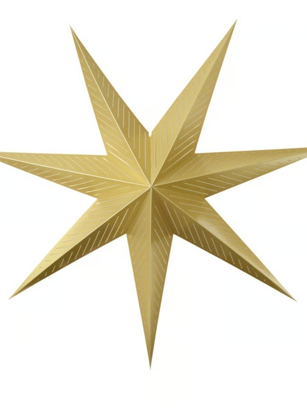NIB Gold Paper Star Shade Pendant Light Christmas Decor Holiday 35"